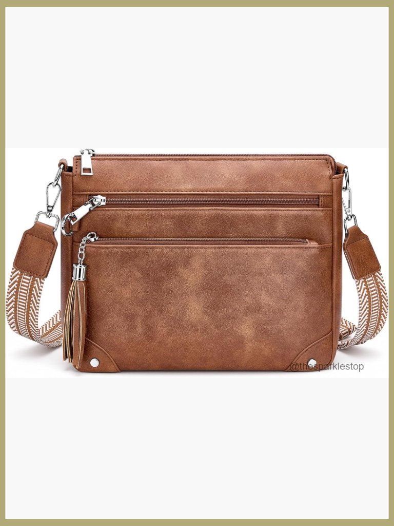 Anti Theft Crossbody Purse With Rfid Blocking Vegan Leather Travel Bag